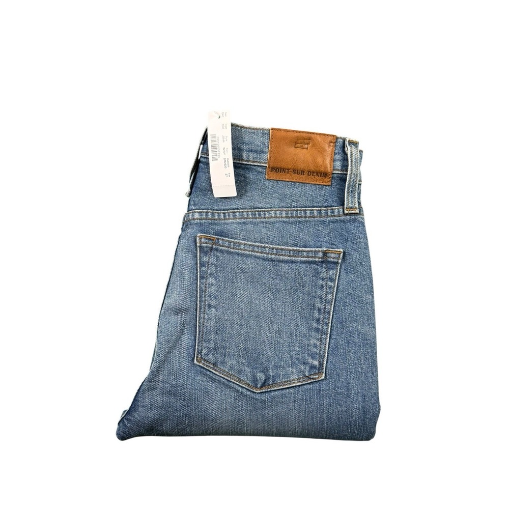 Point Sur Denim J.Crew Low Rise Straight Jeans Blue J2644 27x32 NWT